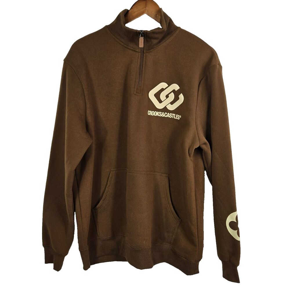 Crooks & Castles Men's Size Large Brown Long Sleeve Sweatshirt